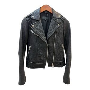 Manage Black Leather Biker Jacket